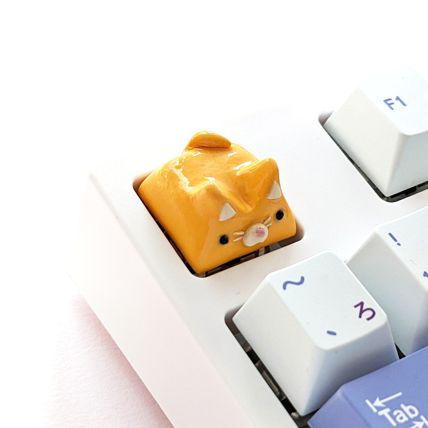 tater the tabby cat artisan keycap